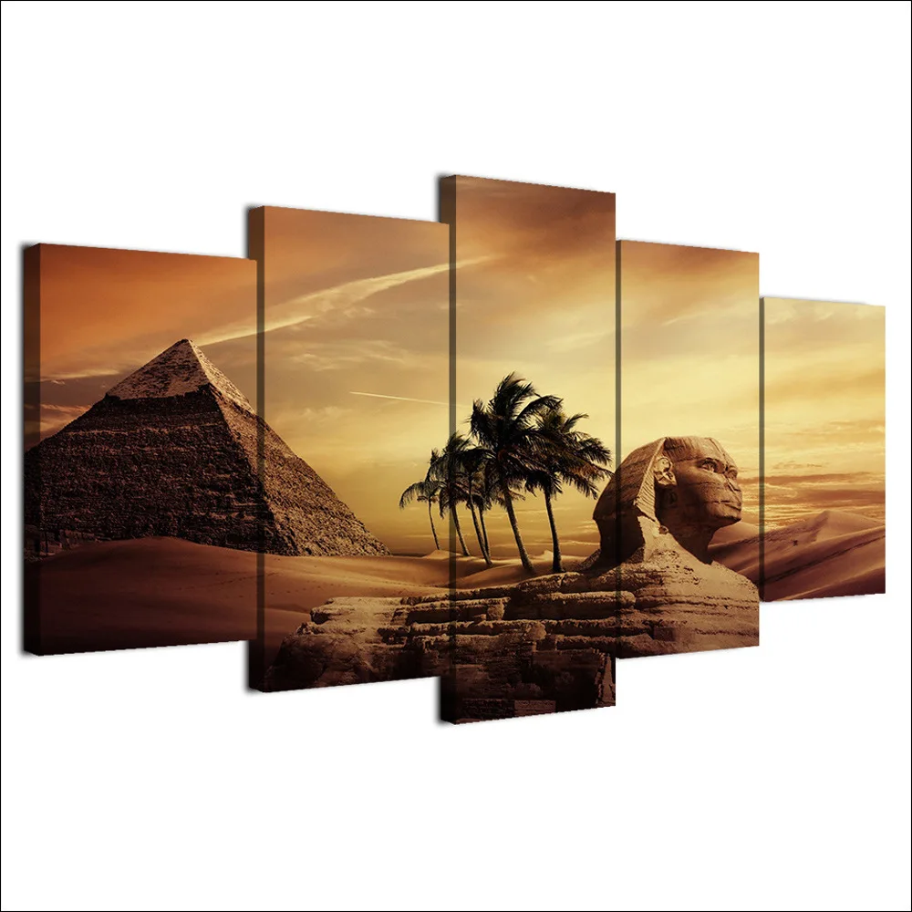 

Art Greek Mural Wall Painting 5-frame Pyramid Pharaoh AliExpress Supply of Goods Dunhuang Supply of Goods Amazon Cross Border Su