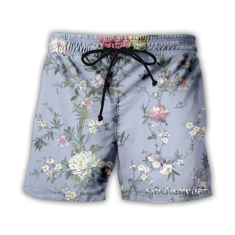 

xinchenyuan New Fashion Men/Women's Pretty Flower 3D Printed Casual Shorts Fashion Streetwear Men Loose Sporting Shorts T77