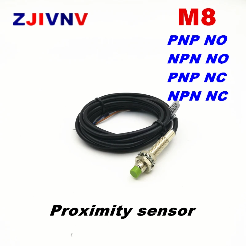 M8 Бесконтактный Индуктивный сенсор PNP/NPN NO/NC DC5 24V 3 провода датчик приближения 2 мм