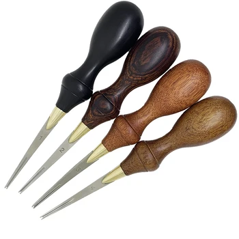 

Professional Keen Edge Beveler Belt Making Leather Tool Leathercraft DIY Leather Craft Edge Skiving Beveling Tool with Wood Hand