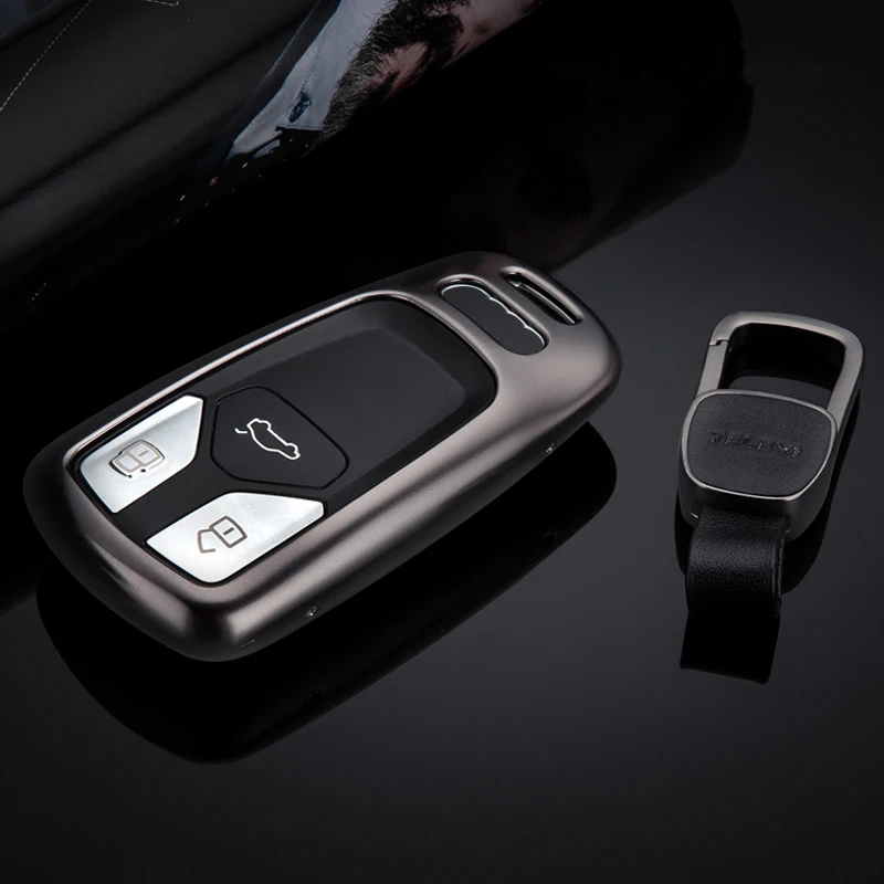 

1 piиces alliage d'aluminium de haute qualitй voiture clй Case couverture voiture style for Audi A4L Q7 TTS TT
