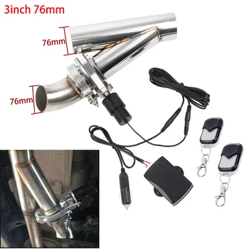 

Samger 3" 76mm Electric Exhaust Muffler Valve Car Cut Out Cutout Pipe Wireless Remote Electric Valve Exhaust Muffler Kit