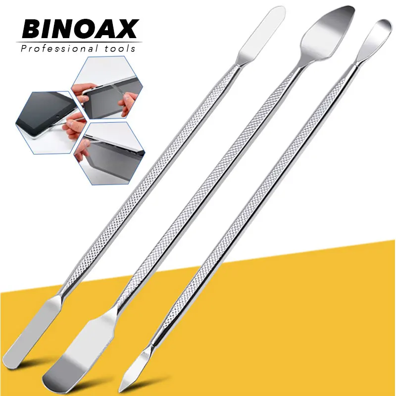 BINOAX 3 шт., универсальный инструмент для ремонта мобильного телефона, инструмент для открывания, металлический разборный лом, Металлический Стальной ручной набор инструментов для телефона