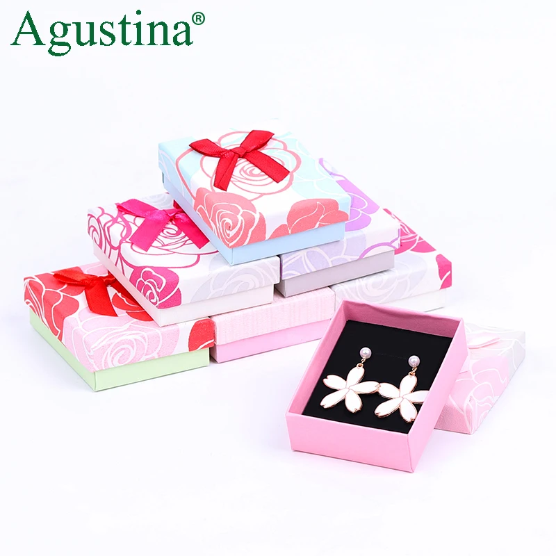 

Jewelry Box Engagement Ring Earrings Necklace Organizer Square Multi-function Jewelry Storage Box Display Gift Holder 2020New cc