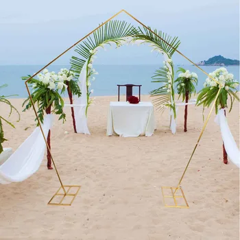 

1set/Lot Circle Wedding Centerpiece Arch Decoration Ball Flower Balloon Iron Arch Stand Wedding Prop Background Road Lead ZHL004