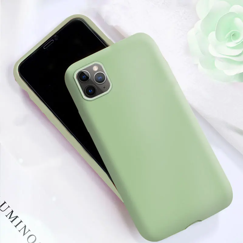 US $312.00 Imitated Liquid Silicone TPU Case Slim 360 Full Cover FOR IPHONE 11 11 Pro 11 Pro Max XR XS XS MAX 6 7 8 Plus 280pcs