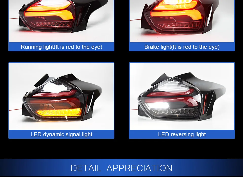AKD автомобильный Стайлинг для Ford Focus светодиодный задний фонарь- светодиодные задние фары Focus DRL+ тормоз+ Парк+ сигнальная стоп-лампа