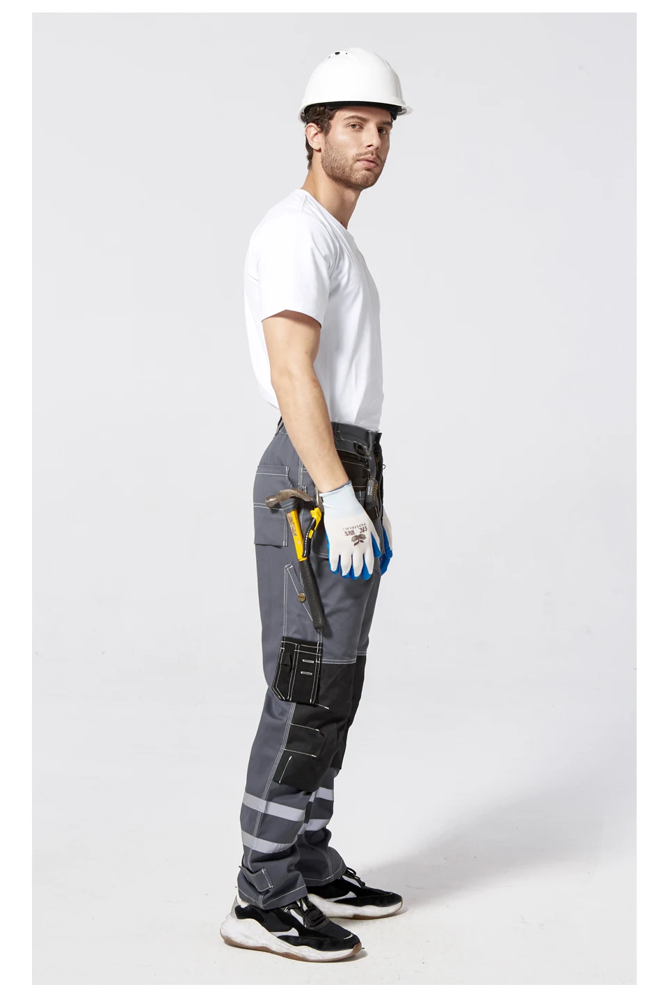 Bauskydd B114 Спецодежда осень зима рабочие штаны синяя защитная Рабочая одежда мужские с несколькими карманами брюки хлопок