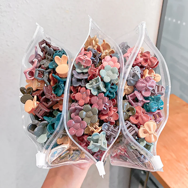 Ruoshui 50pcs Children Cartoon Hair Claws Girls Lovely Hairpins Hair Crab Baby Hair Accessories Hair Clips Headwear Barrettes