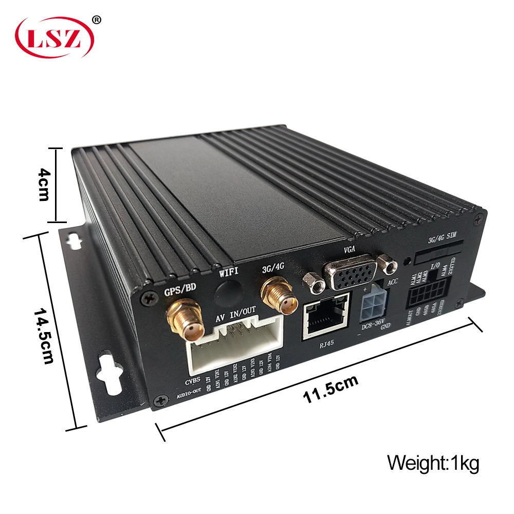 LSZ h.264 960P 4G GPS MDVR 4CH audio input AHD DVR mobile surveillance dvr PAL / NTSC