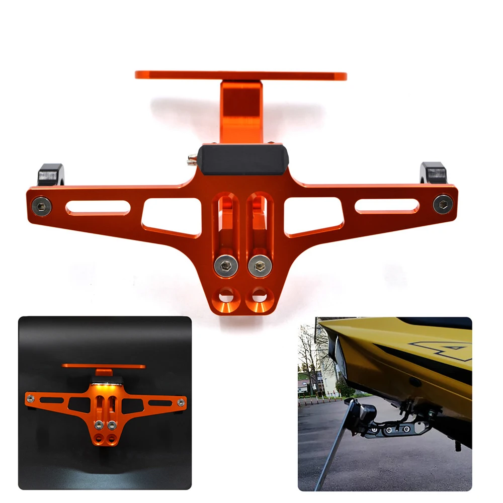 

Duke390 Duke125 Motorcycle License Plate Holder Bracket Fender Eliminator Adjustable LED Lights Holder For KTM Duke 125 200 390