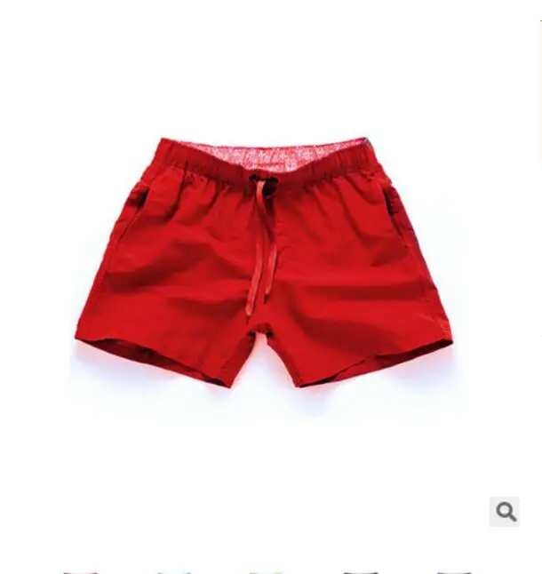 Fashion Solid Color Thin Slim Beach Shorts Mens Jogger Leisure Beach Shorts Plus Size Nice Pop Vogue Hot Tide - Цвет: red
