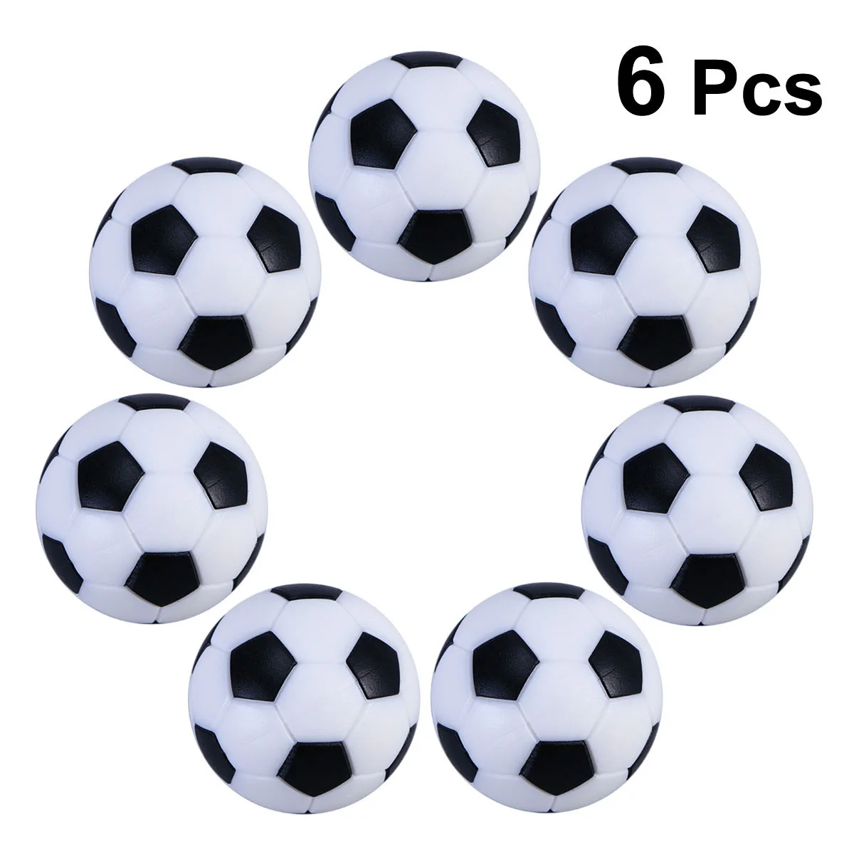

6PCS 32mm Table Football Balls Black/White Ball Environmentally Friendly Resin Foosball Table Soccer Table Ball
