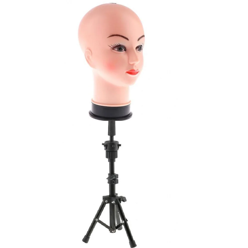 Female Mannequin Manikin Head Hair Wig Making Glasses Hat Display Model with Adjustable Tripod Stand Female Mannequin Manikin Head Hair Wig Making Glasses Hat Display Model with Adjustable Tripod Stand