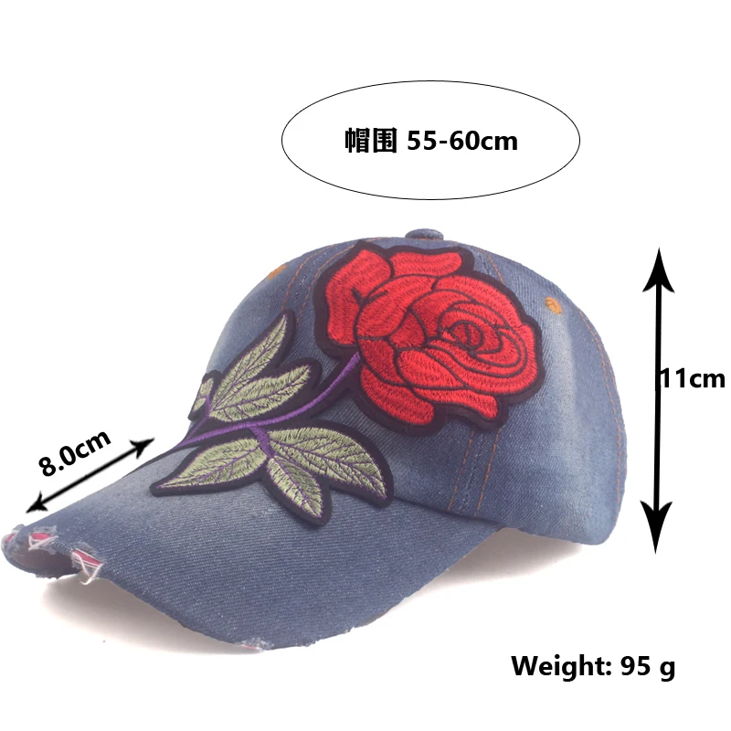 Denim Baseball Cap Women Casual Snapback Hat Solid Jeans Caps Summer Sun