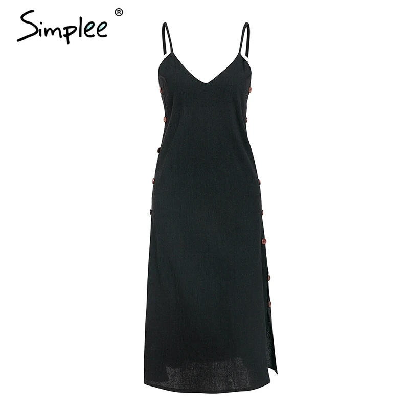 Женский сарафан Simplee с v образным вырезом женское элегантное летнее повседневное