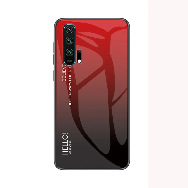 Постепенная замена стеклянный чехол для телефона huawei Nova 5T Yale-L71A полная защита бампер для huawei Nova 5T чехол для телефона 6,26 дюйма - Цвет: Красный