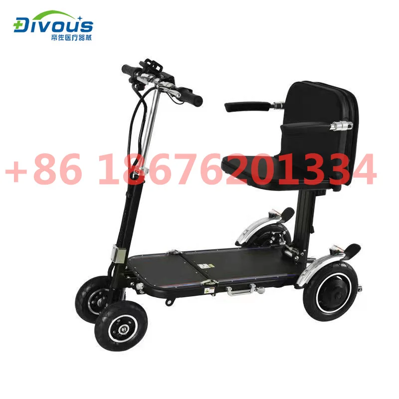 Hot Sale  Electric 4 Wheel Disabled Handicapped Adult Folding Foldable Mobility Scooter Electric  Wheelchair 6