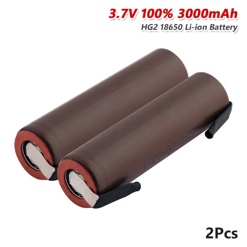 Panasonic 18650 HG2 3000mAh литий-ионный аккумулятор 3,7 V разряда 20A, 18650HG2 предназначен для батарей+ DIY никель с контактами