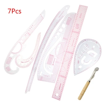 

7 Stlye Fashion Ruler Set Vary Form Curve French Curve Pattern Grading Rulers Cu WXTA