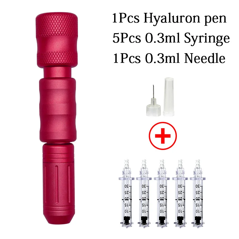 rose red kit 0,3 мл одноразовый стерильный шприц с ампульной головкой индивидуально упакованный для гиалуроновой ручки Гиалуроновый пистолет неинвазивный водный шприц - Номер модели: rose red kit