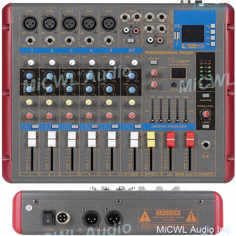 XR7 7 Channel Mixer 7 Microphones or a stereo