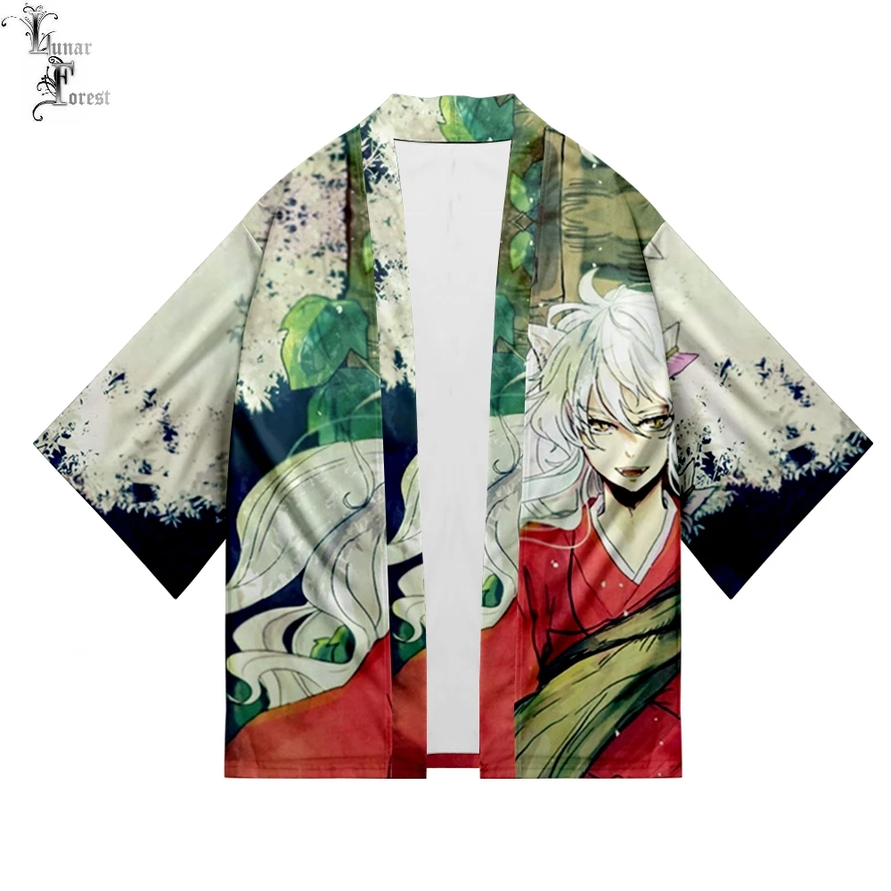 Inuyasha 3D печать японского аниме кимоно хаори юката Косплей женщин/мужчин мода лето Повседневная крутая короткий рукав