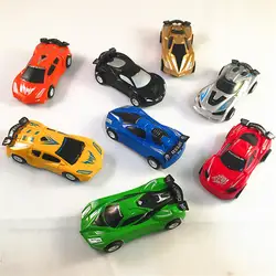 8 шт./партия, детские мини-игрушки с вытягивающимися автомобилями, детские игрушки с мультипликационным рисунком, гоночный автобус, модель