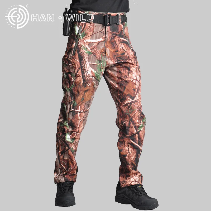 Tactical Mens Pants Outdoor Camping Hiking Camouflage Pants Windbreaker Waterproof Military Hunting Combat Camo