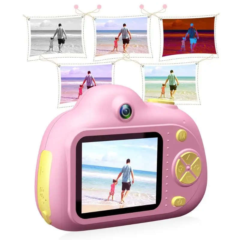  D6 Children Mini HD Camera Toys 32GB Dual Lens Digital SLR Photo Camera for Kids Automatic Lock Pos