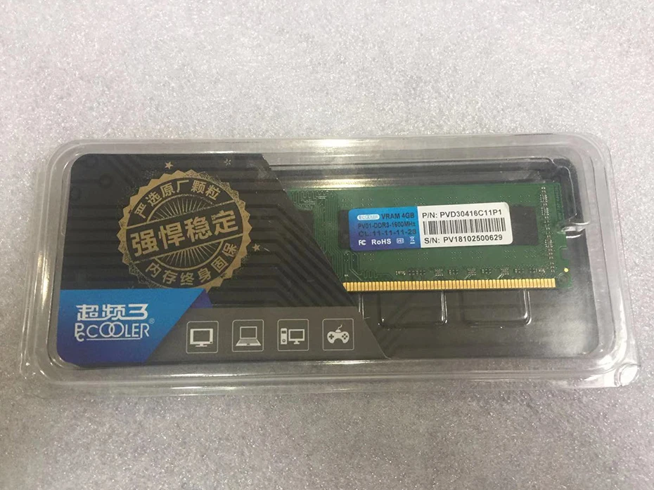 Pccooler 4 ГБ 8 ГБ ПК Оперативная память модуль DDR3 4G 8G 16GB(2x8 GB) 1600Mhz ECC PC3 12800 для настольного компьютера