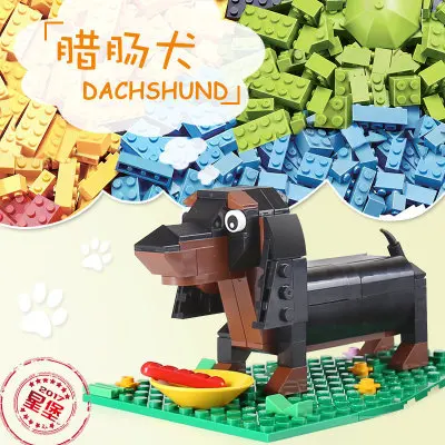 

XINGBAO Xb18003 Building Blocks Adorable Dog Packaged Combination GIRL'S And BOY'S Small Particles Assembled Toys Pet Puppy Gift