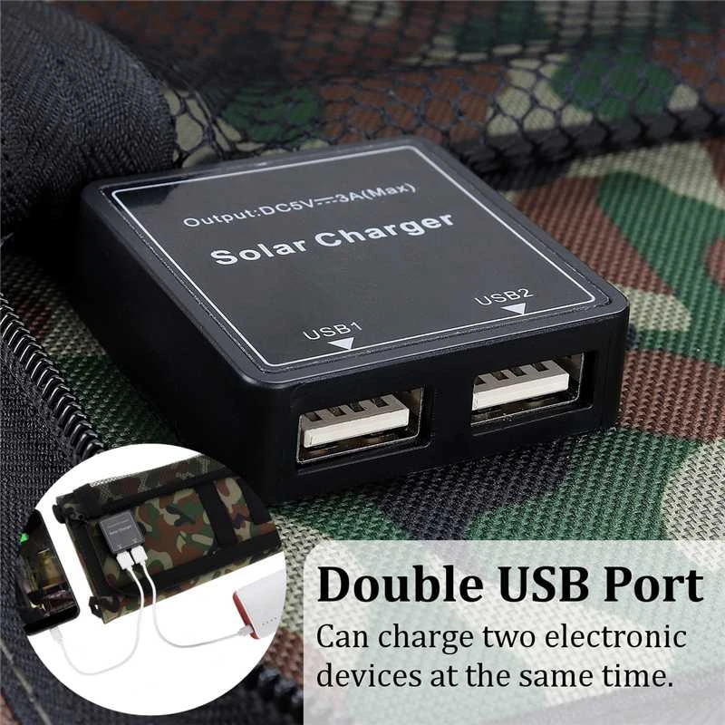 30W 5,5 V 2A Sunpower Dual Usb складная солнечная панель для кемпинга пешего туризма зарядное устройство для телефона
