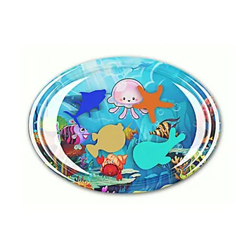 

50 * 70cm Baby Oval Colorful Inflatable Water Play Mat Tummy Time Tear-resistant Infant Fun Mat Child Development Play Center