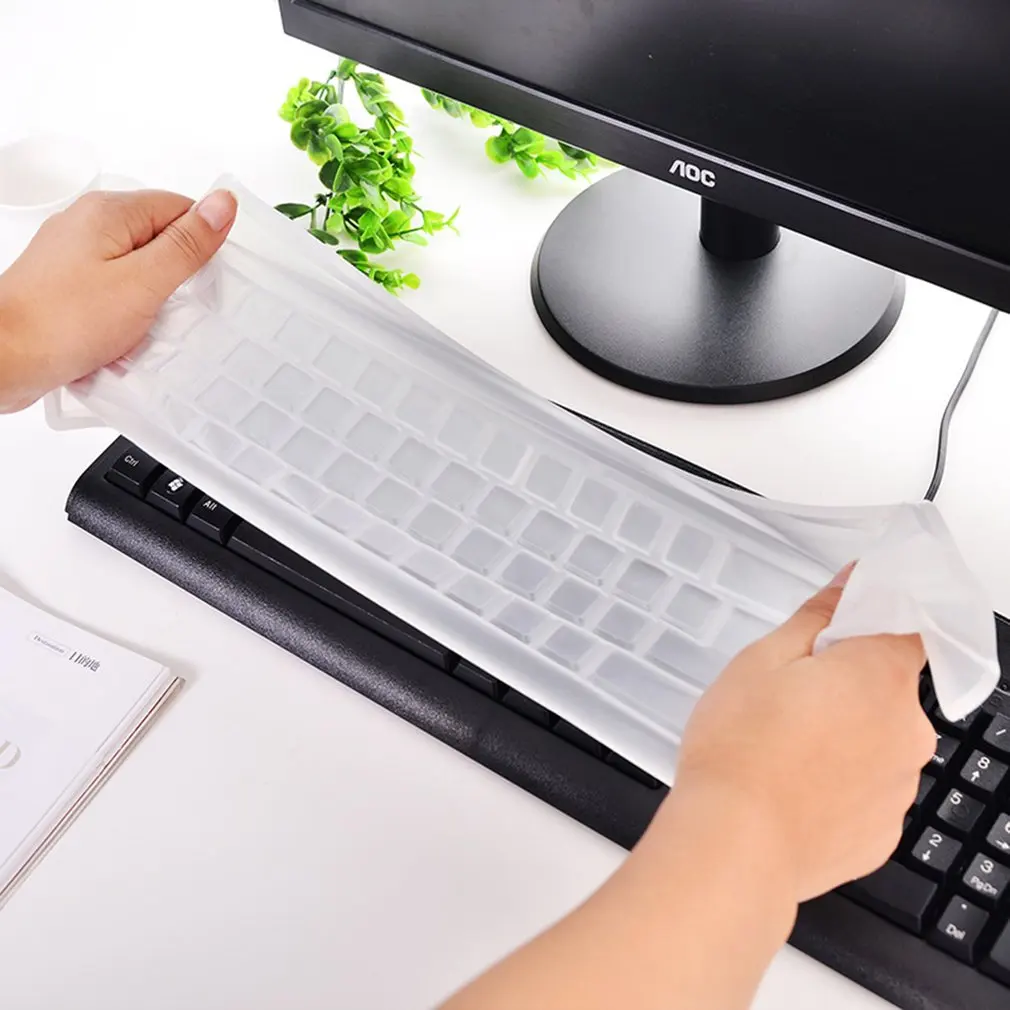 Portable Transparent Laptop Keyboard Anti-dust Cover Protector For Desktop Computer Silicone Protective Film