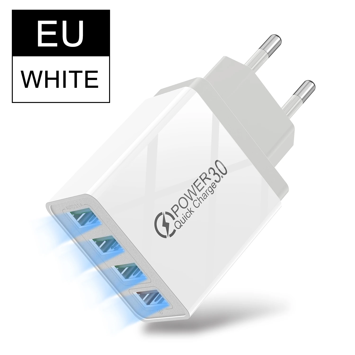 EU White Charger GTWIN USB зарядное устройство Быстрая зарядка мобильного телефона быстрая настенная зарядка EU US QC 3,0 штепсельный адаптер для iPhone huawei samsung Xiaomi - Тип штекера: EU White Charger