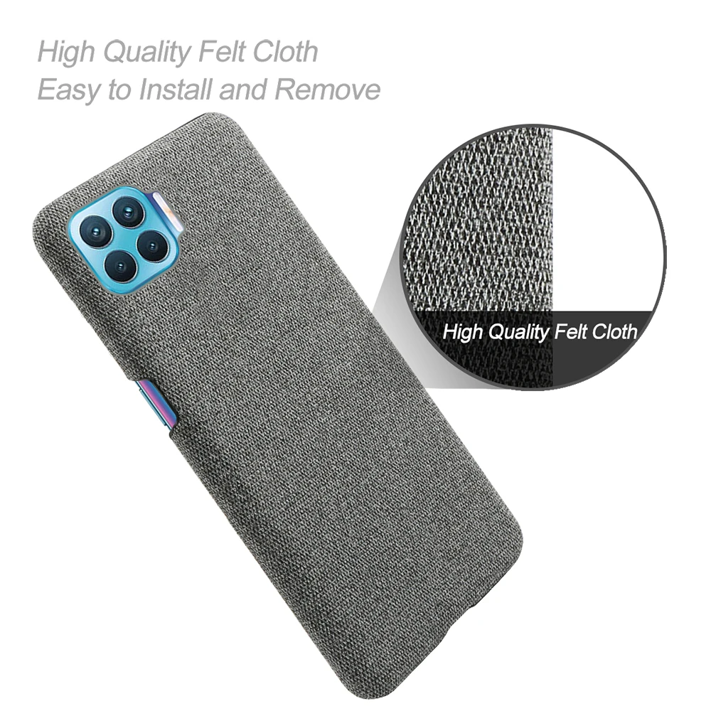 Фото Роскошный матерчатый чехол для OPPO F17 Pro, чехол OPPO F17 A93 A73 4G Reno 4 Lite, Тонкий ретро тканевый жесткий чехол для телефона OPPO F17 Pro №5