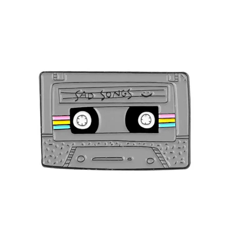 Новая музыкальная цветная CD кнопка глаза грусть Диззи любовь играть английские буквы винт Металл Эмаль Булавка креативный брошка на лацканы друг подарок