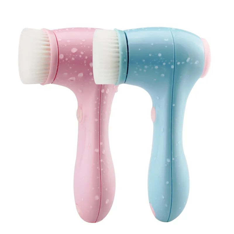 

New Electric Waterproof Facial Wash Brush Set Multi-functional Double Side Cleaning Tool Deep Cleansing Skin Care 3 Heads