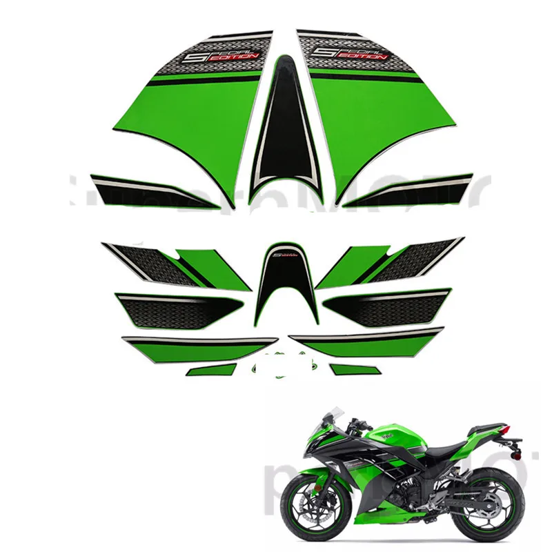 For Ninja 300 Ninja300 2013 2014 Motorcycle Accessories Fairing Sticker