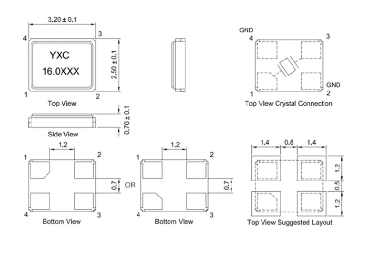 10 Teile/los 3225 SMD Passive Quarz Kristall Oszillator 8Mhz 10Mhz 12Mhz 16Mhz 20Mhz 24Mhz 26Mhz 30Mhz 32Mhz 40Mhz 48Mhz – Detail 3