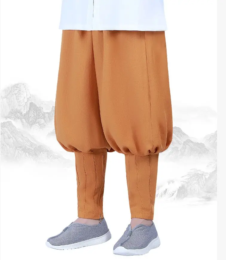 Unisex 7colors top quality Spring&Summer buddhist zen lay trousers buddha shaolin monk kung fu pants martial arts bloomers