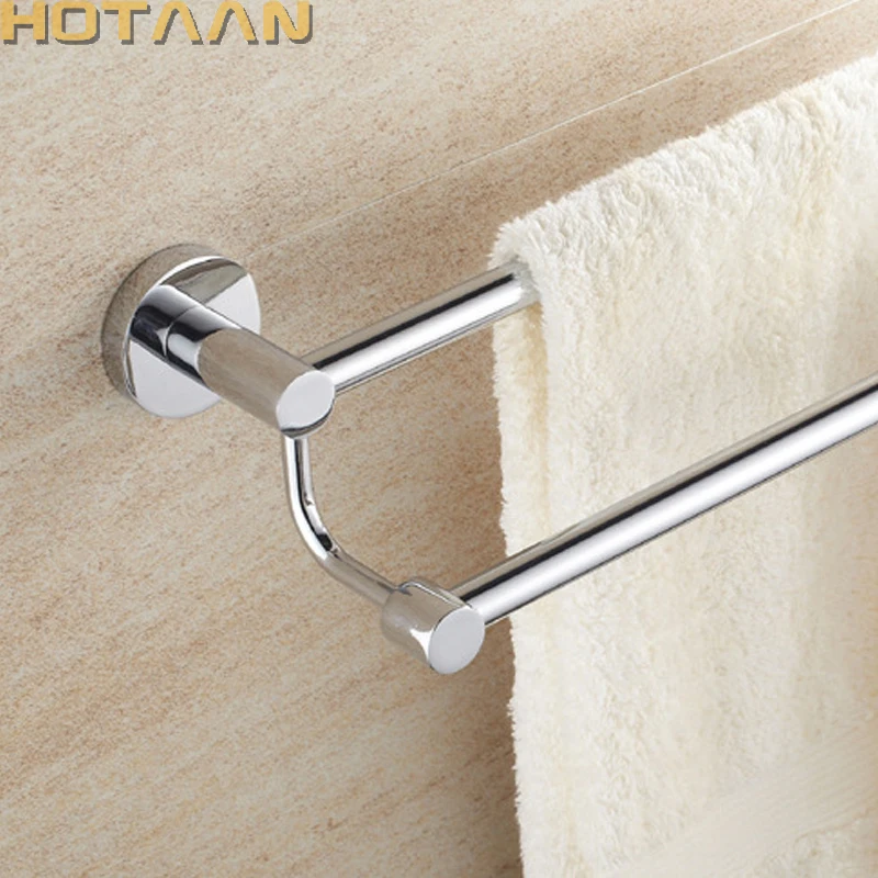 Chrome Finish Stainless Steel Bathroom Accessory Double Towel Bar Towel Rail Holder 60cm YT-10998
