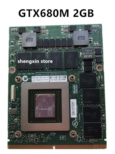 

CN-020HTK 20HTK GTX680M GTX 680M VGA Video Graphic CARD For Dell Alienware M17x R4 M18X R2 2G GDDR5 N13E-GTX-A2