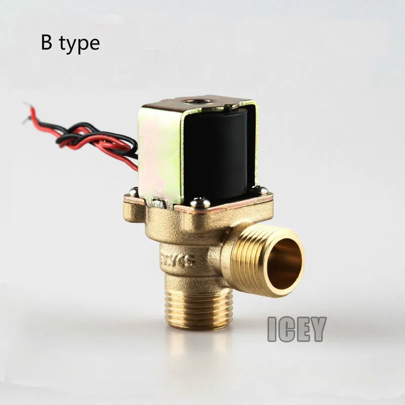 Нормально открытый Соленоидный клапан водяной клапан G1/2 12V водопроводной водопроводный клапан, переключатель клапан