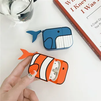

Cute 3D Whale Silicone Protective Cover for AirPods Pro 1/2 Charging Case NC99