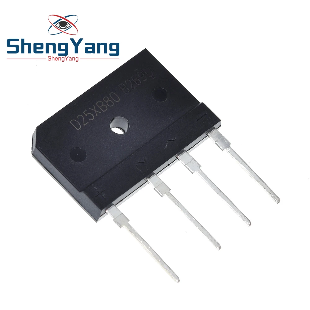 5pcs D25XB80 D25SBA80 Bridge Rectifier 25A 800V 25xb80 dip Flat Bridge diode bridge rectifier rectifier diodes electrical rectifier diodes