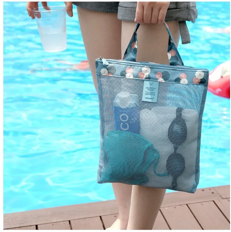 Большая емкость сетчатая прозрачная сумка для хранения плавательный бассейн пляж телефон купальники обувь сумка для хранения на открытом воздухе Кемпинг Пикник