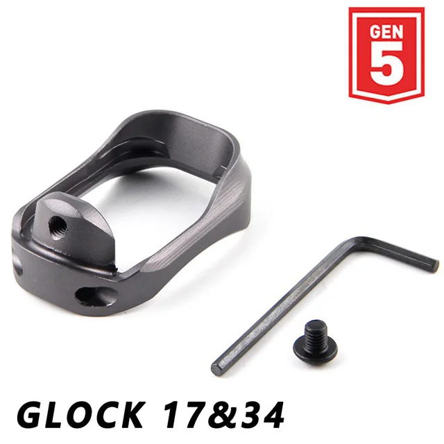 New 7075 Aluminum CNC Flared Magwell mini for Glock17/34 GEN5 fuel filter QT203GY