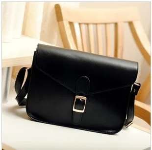 

Pu Korean-style WOMEN'S Fashion Handbag Korean-style Candy-Colored England Belt Buckle College Style Retro Shoulder Bag Hot Sell